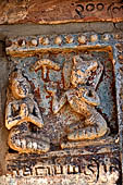 Old Bagan Myanmar. The Mingala Zedi. Well-preserved glazed Jataka plaques. 